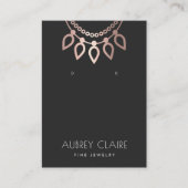 Rose-Gold-Schmuckkollektion Visitenkarte (Vorderseite)