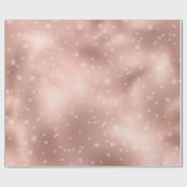 Rose-Gold-Schneeflocken Geschenkpapier (Flach)