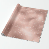 Rose-Gold-Schneeflocken Geschenkpapier (Ungerollt)