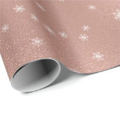 Rose-Gold-Schneeflocken Geschenkpapier (Rolleneckpunkt)