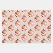 Rose Gold Schneeflocken Ornamente Weihnachten Geschenkpapier Set (Vorderseite 3)