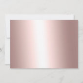 Rose Gold-Schneeflocken-Typografie Weihnachten Einladung (Rückseite)