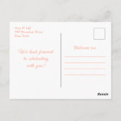 Rose Gold Schneeflocken Winter Baby Dusche Postkarte (Rückseite)