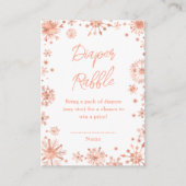Rose Gold Schneeflocken Winter Windeln Raffel Begleitkarte (Vorderseite)