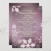 Rose Gold Schneeflocken Winterabend Probe Einladung (Vorne/Hinten)