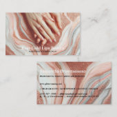Rose Gold Schöne Frau Makeup Nail Visitenkarte (Vorne/Hinten)