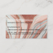 Rose Gold Schöne Frau Makeup Nail Visitenkarte (Rückseite)