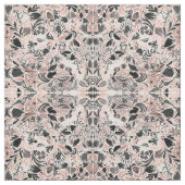 Rose Gold Schwarz Blütenblatt Illustrationsmuster Stoff (Muster)