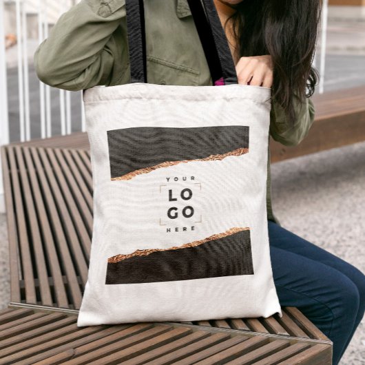 Rose Gold Schwarz elegante moderne und elegante Br Tragetasche