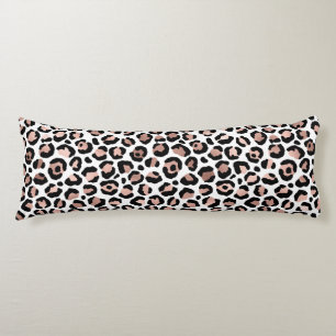 Rose Gold Schwarz Leopard druck Gepard trendy Seitenschläferkissen