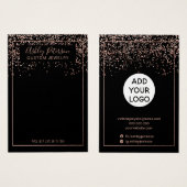 Rose Gold Schwarz Logo Schmuck Ohrring Anzeige (Vorne & Hinten)