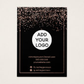 Rose Gold Schwarz Logo Schmuck Ohrring Anzeige (Rückseite)