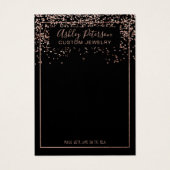 Rose Gold Schwarz Logo Schmuck Ohrring Anzeige (Vorderseite)