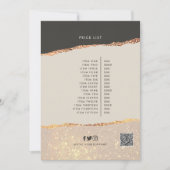 Rose Gold Schwarz Moderne Girly Preis QR-Code Einladung (Vorderseite)