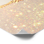Rose Gold Schwarz Moderne Girly Preis QR-Code Poster (Ecke)