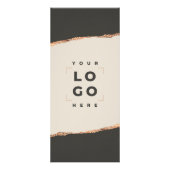 Rose Gold Schwarz Moderne Girly Preisliste Werbekarte (Vorne)