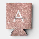 Rose Gold - Schwarz Rosa Glitzer Sparklogramm Dosenkühler (Vorderseite)