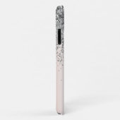 Rose Gold - Schwarz Rosa Silber Glitzer Monogramm Case-Mate iPhone Hülle (Hinten/Rechts)