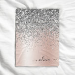 Rose Gold - Schwarz Rosa Silber Glitzer Monogramm Fleecedecke<br><div class="desc">Rose Gold - Rosa- und Silberne Imitate Foil metallic Sparkle Glitzer gebürstete Metal Monogram Name und initiale Fleece Blanket. Das macht den perfekten 16 Geburtstag,  Hochzeit,  Brautparty,  Jubiläum,  Babydusche oder Junggeselinnen-Abschied Geschenk für jemanden,  der Lieben glamourösen Luxus und schicke Stile.</div>