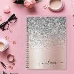 Rose Gold - Schwarz Rosa Silber Glitzer Monogramm Notizblock<br><div class="desc">Rose Gold - Schwarz Rosa und Silber Imitate Foil metallic Sparkle Glitzer gebürstete Metal Monogram Name Spiral Notebook Planner. Das macht den perfekten 16 Geburtstag,  Hochzeit,  Brautparty,  Jubiläum,  Babydusche oder Junggeselinnen-Abschied Geschenk für jemanden,  der Lieben glamourösen Luxus und schicke Stile.</div>