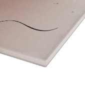 Rose Gold - Schwarz Rosa Silber Glitzer Monogramm Schneidebrett (Ecke)