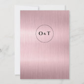 Rose Gold Schwarz-weiß Foto Script Hochzeit Save The Date (Rückseite)