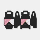 Rose Gold Schwarz-Weiß-Marmor-Muster Geschenkschachtel (Ungefaltet)
