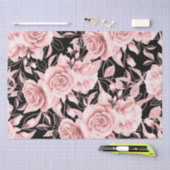 Rose Gold Schwarze Blüte mit Glitzer Seidenpapier (Handwerk)