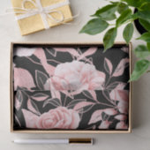 Rose Gold Schwarze Blüte mit Glitzer Seidenpapier (Geschenk)