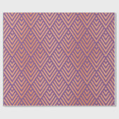 Rose Gold Schwarze Lila Geometrie Art Deco Kupfer Geschenkpapier (Flach)