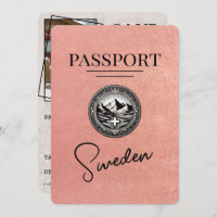 Rose Gold Schweden Pass Save the Date