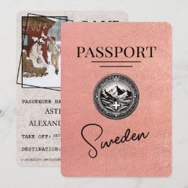 Rose Gold Schweden Pass Save the Date