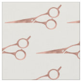 Rose Gold Scissors Friseur Stylist Salon Stoff (Nahaufnahme)