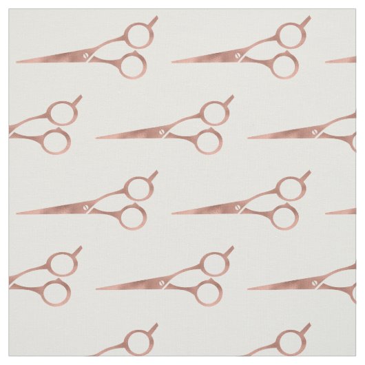 Rose Gold Scissors Friseur Stylist Salon Stoff (Muster)