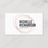 Rose Gold Scribble mit fett formatiertem Text Visitenkarte (Vorderseite)