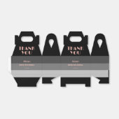 Rose Gold Script Black Gray Streifen Vielen Dank Geschenkschachtel (Ungefaltet)