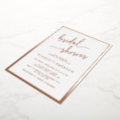 Rose Gold Script Brautparty Folieneinladung (Gedreht)