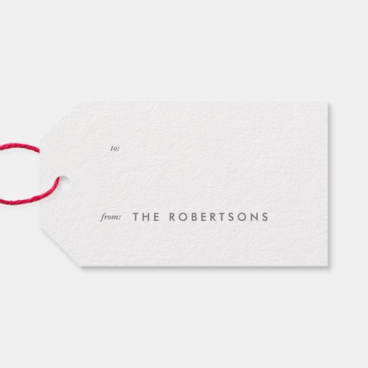 Rose Gold Script Glücklichste Weihnachtsgeschenke Geschenkanhänger (Rückseite Horizontal)