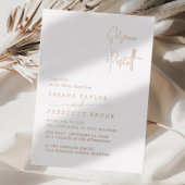 Rose Gold Script Hochzeit Real Foil Einladung