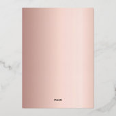 Rose gold script modern Sweet 16 Folieneinladung (Rückseite)
