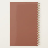 Rose Gold Script Monogram Planer (Rückseite)