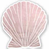 Rose Gold Seashell Stickers Aufkleber (Vorderseite)