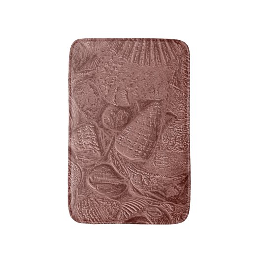 Rose Gold Seashells Ocean Beach Elegantes Design Badematte (Vorderseite Vertikal)