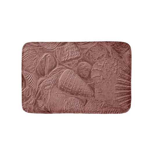 Rose Gold Seashells Ocean Beach Elegantes Design Badematte (Vorderseite)