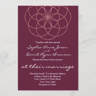 Rose Gold Seed of Life Heilige Geometrie Hochzeit Einladung