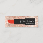 Rose Gold Sequel Makeup Artist Lipstick Beauty Mini Visitenkarte (Vorderseite)