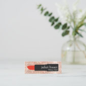 Rose Gold Sequel Makeup Artist Lipstick Beauty Mini Visitenkarte (Stehend Vorderseite)