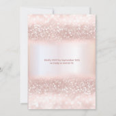 Rose Gold Sequenzen kleiden Mondstars Quinceañera Einladung (Rückseite)