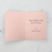 Rose Gold Sequin Foto Collage Happy Birthday Card Karte (Innenseite)