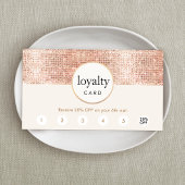 Rose Gold Sequin Salon 6 Punch Kundenloyalty Treuekarte